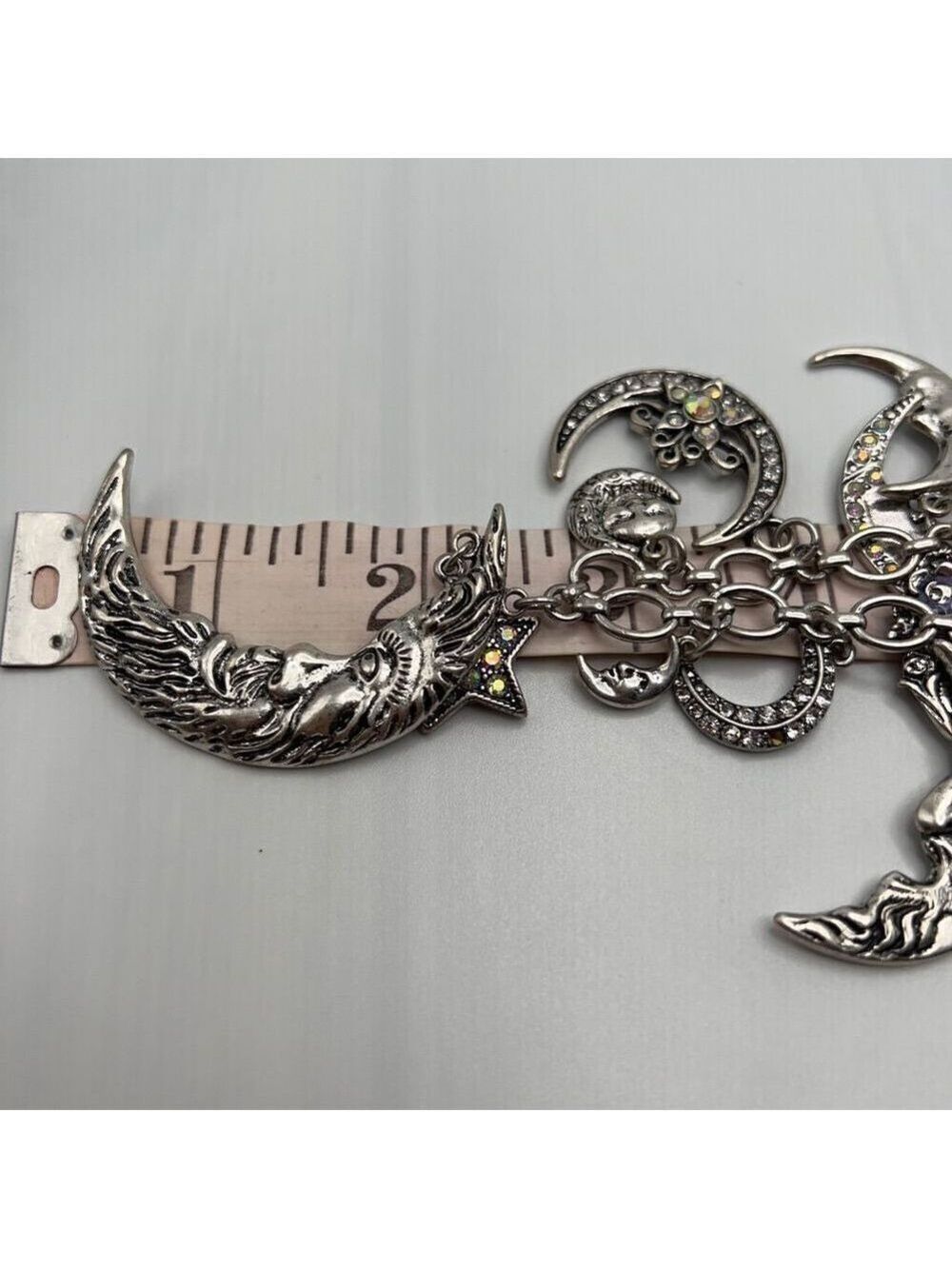 Kirks Folly Necklace Moon & Stars Shadow Charms - Picture 2 of 9